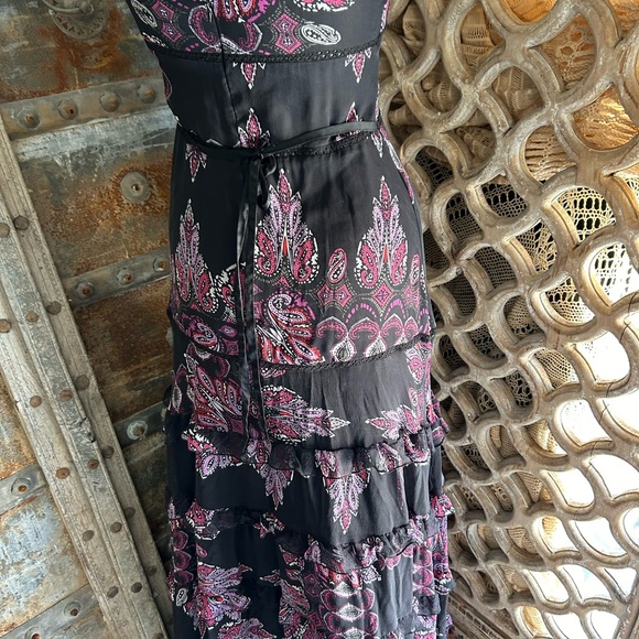 Dark Bohemian Maxi Dress Bebe brand - Picture 3 of 6